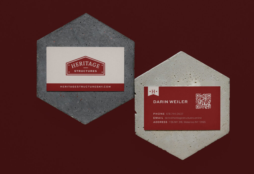 Heritage Structures business cards