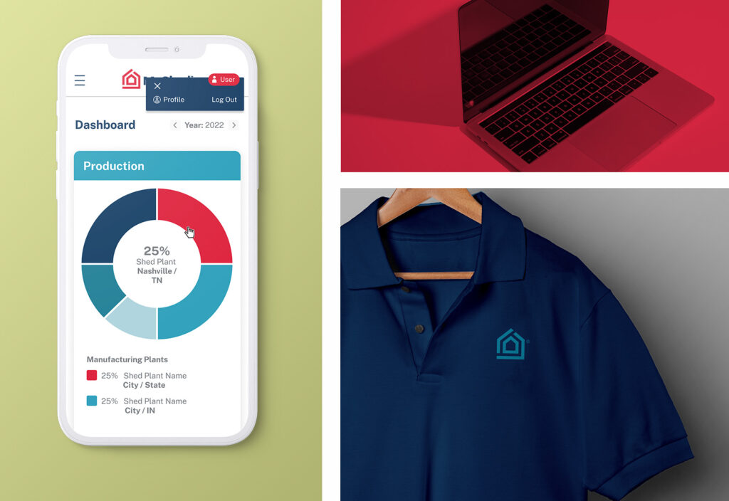 myshed portable building application brand assets