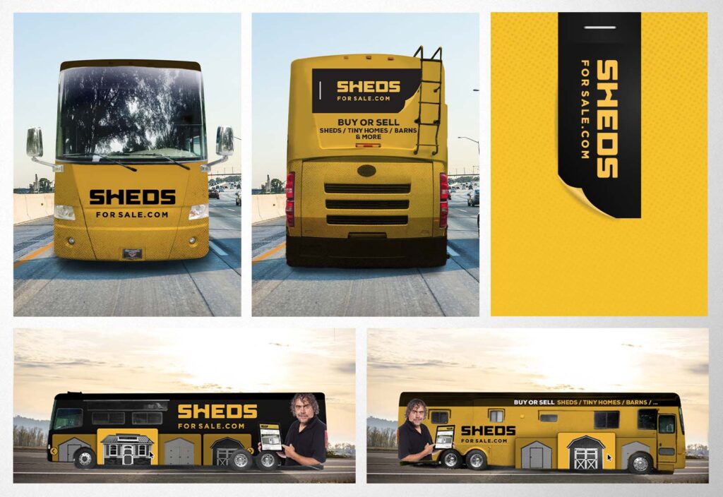 shedsforsale.com online listings bus wrap