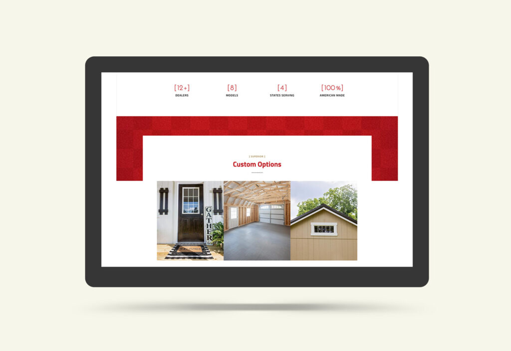 Superior Barns Website Custom Options