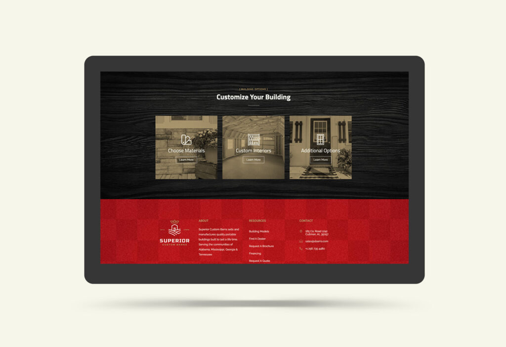 Superior Barns Website Customize your building